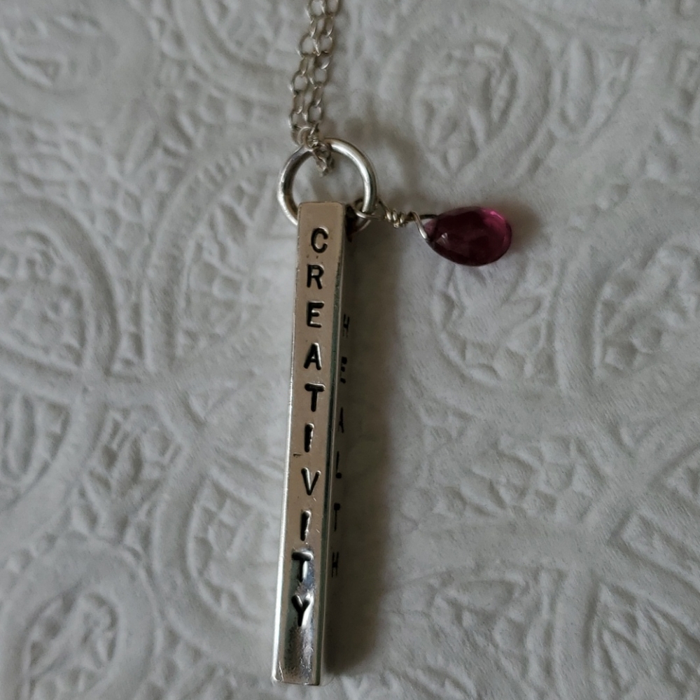 October STERLING BAR pendant by Searcey Designs